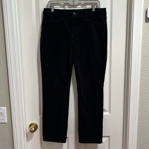 Talbots Simply Flattering 5-Pocket Black Corduroy Trouser Pants Size 12 Petite